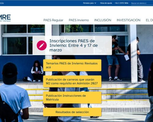 Calendario completo del proceso de admisión universitaria 2026 en Chile